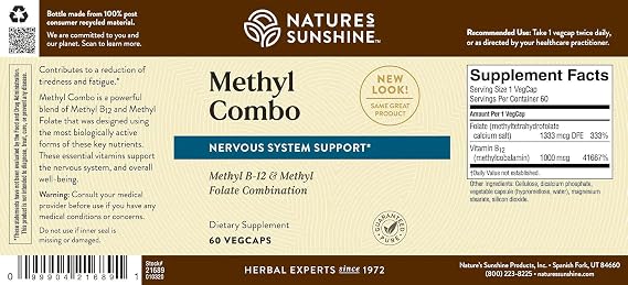 Nature's Sunshine Methyl Combo 60 Capsules
