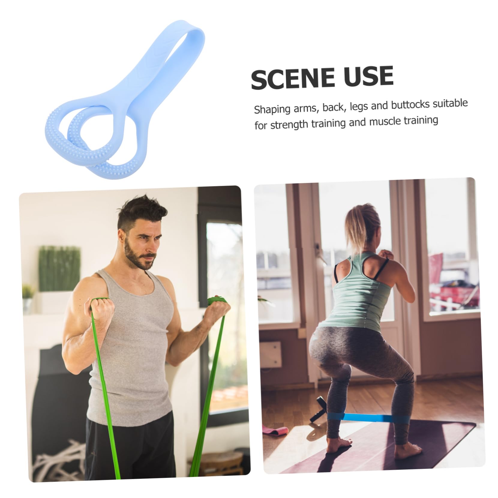 Toyvian Banda elastica di tensione bande di resistenza per le gambe resistenza delle bande di allenamento fascia per esercizi banda elastica di resistenza fitness Gel di silice