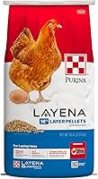 Purina Layena Pellets Chicken Feed 50 lb Bag - Balanced Nutrition for Healthy Hens, Shiny Feathers & Nutritious Eggs