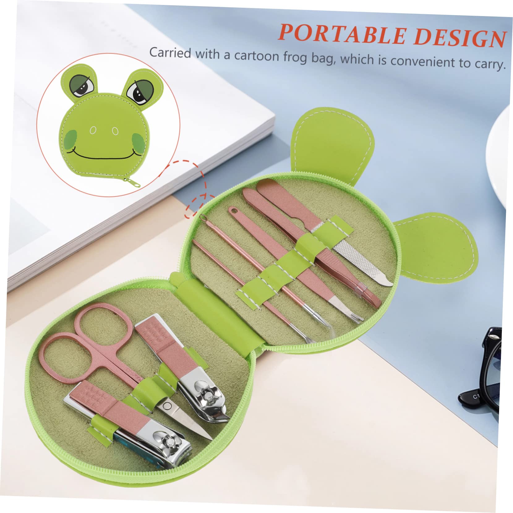 Healeved 3sets Tronchesi Per Unghie Inossidabile Kit Manicure Portatile Per Manicure e Pedicure e Pratici e