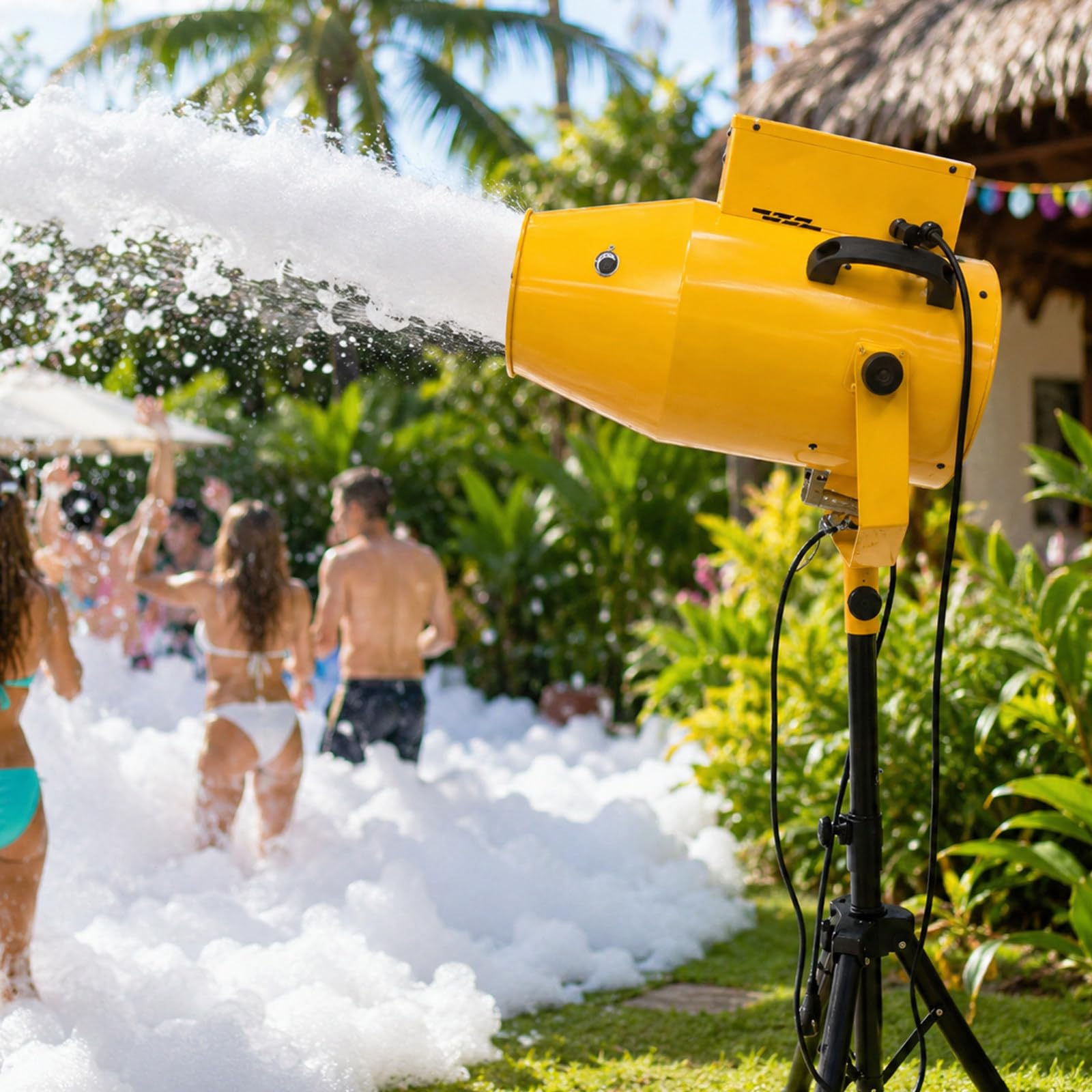 lilishangmao Foam Cannon, Foam Spray Machine 1000W with Detachable Head, Carry Handle and Water Pump, Portable Foam Maker for Pools, Gardens, Bars and Events, Nightclub Use and Mall Shows Yellow