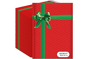 Christmas Poly Bubble Mailers | #2 Cushion Mailer, 8.5"x11" | Self Seal...