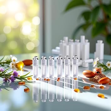 6 Pcs 3ml Empty Lip Gloss Tubes Containers Clear Refillable Lip Balm Bottles Transparent Mini Lipstick Containers for DIY Makeup Lip Gloss Makeup