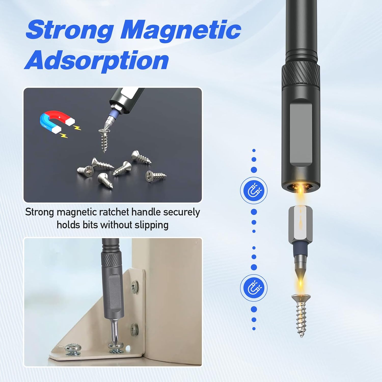 42 in 1 Magnetic Screwdriver Set,DIY Ratchet Screwdriver Sets,Multi Bit Free Combination Ratchet Screwdriver Set Portable Repair Tool Kit for Gifts, Furniture, Computer, Bicycle and DIY