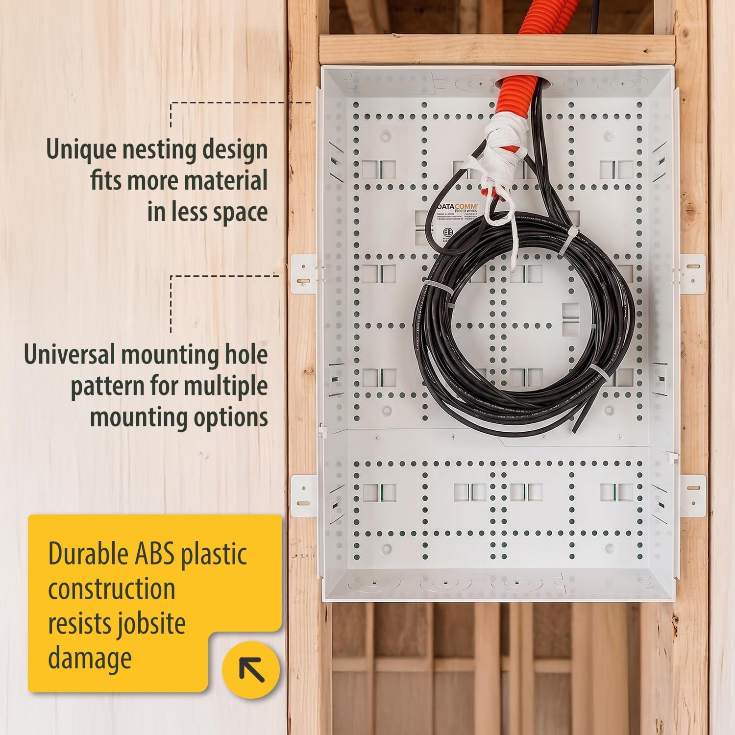 21 in. Plastic Media Enclosure and Extended Vented Hinged Door Packaged as one Unit