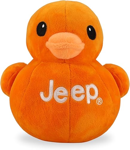 Jeep Texto Logo Peluche Animal Pato Naranja -Perfect Enthusiasts You've Been Ducked (Naranja)
