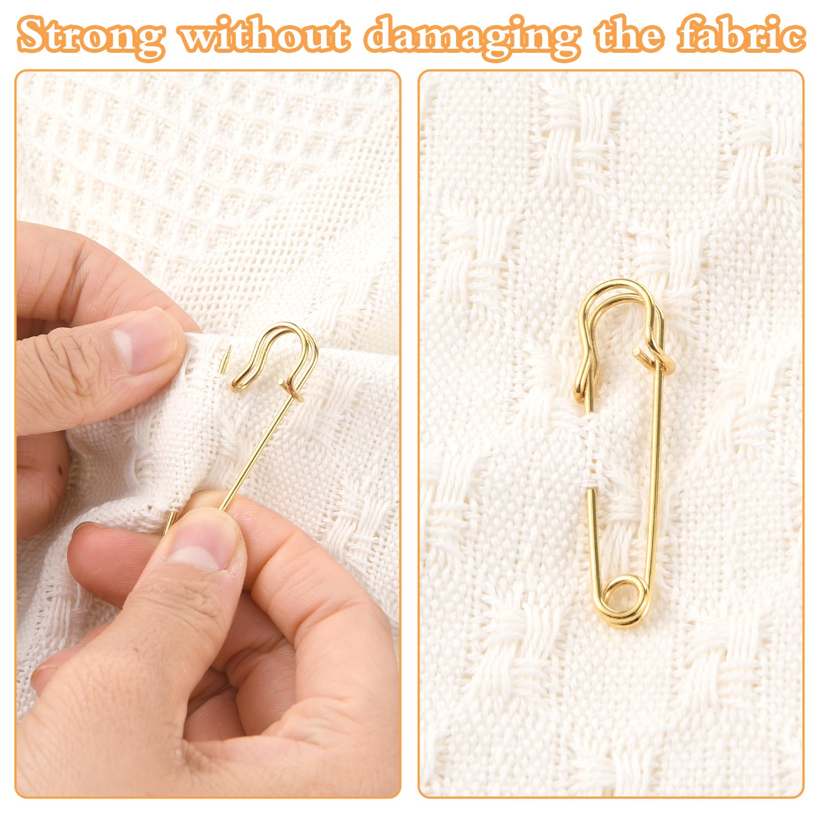 20 Pcs Large Heavy Duty Safety Pins - 2.56 Inch Locking Clasp For Clothing, Blankets, Crafts