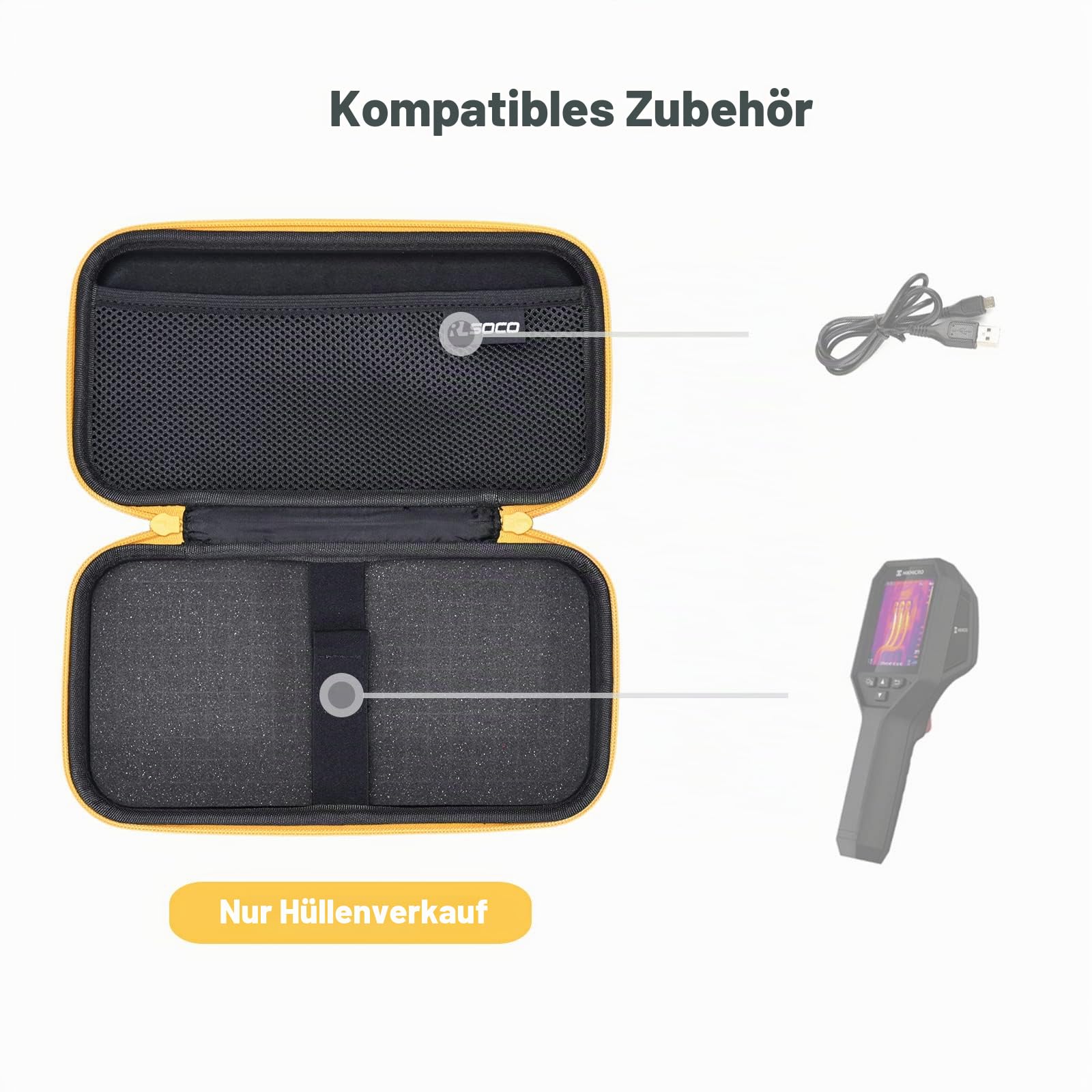 RLSOCO Tasche für FLIR TG267/TG165-X/TG298/TG297/TG275/TG268 Wärmebildkamera (Nur Tasche)