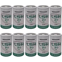 10 Pack LSH20 3.6V D 13000 mAh Lithium Thionyl Chloride Battery for Alarm Systems GPS Systems Battery Non-Rechargeable