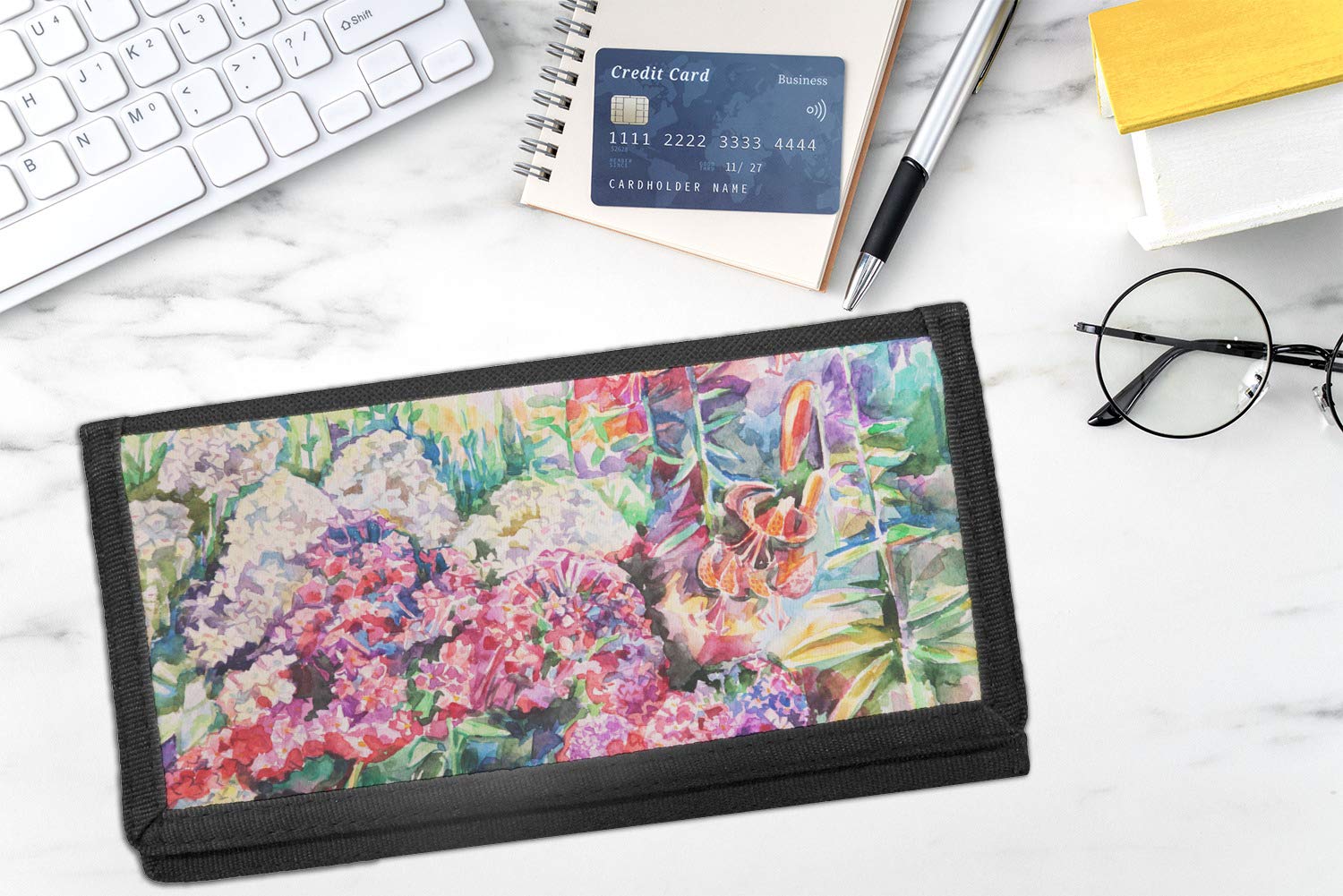 Ferrini Smooth Ostrich Checkbook Cover Buttercup