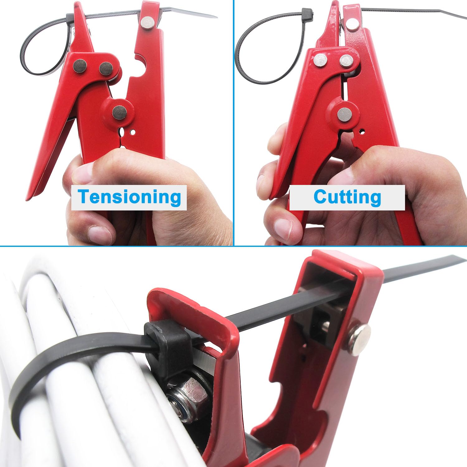 Zip Tie Gun, Tensioning and Cutting Zip Tie Tool for Cable Ties — Amazon image 3