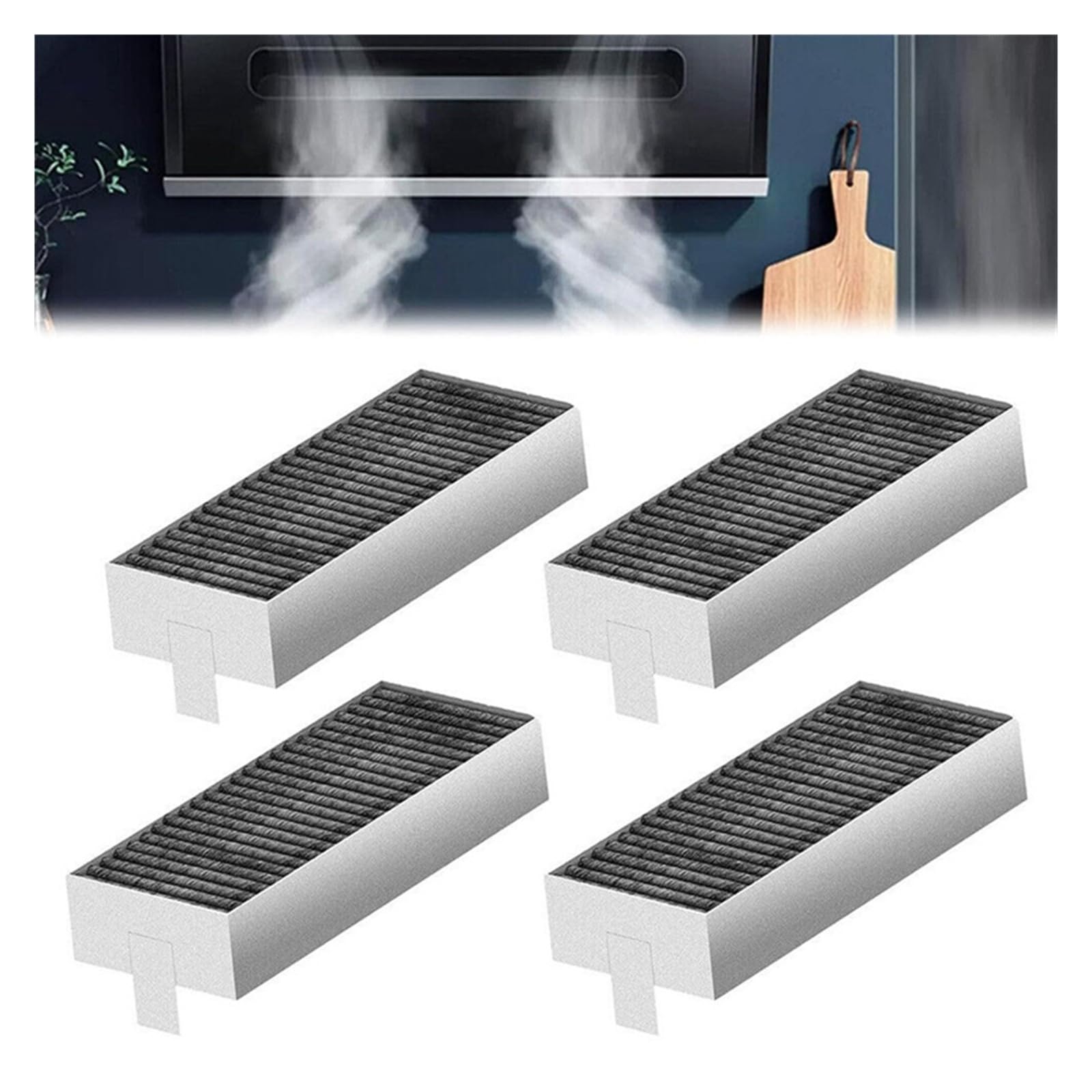 Filtro A 4 Pezzi for Cappe Da Cucina, Compatibile Con EMECE, Compatibile Con Siemens, 17004796 E Z9VR UD0 Hz9vr