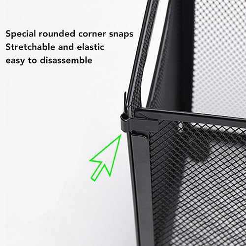 Miniatura 5 de Hanging File Organizer, Metal Mesh Hanging File Folder Box, File Cabinet Organizer Storage Boxes for Home Office Supplies