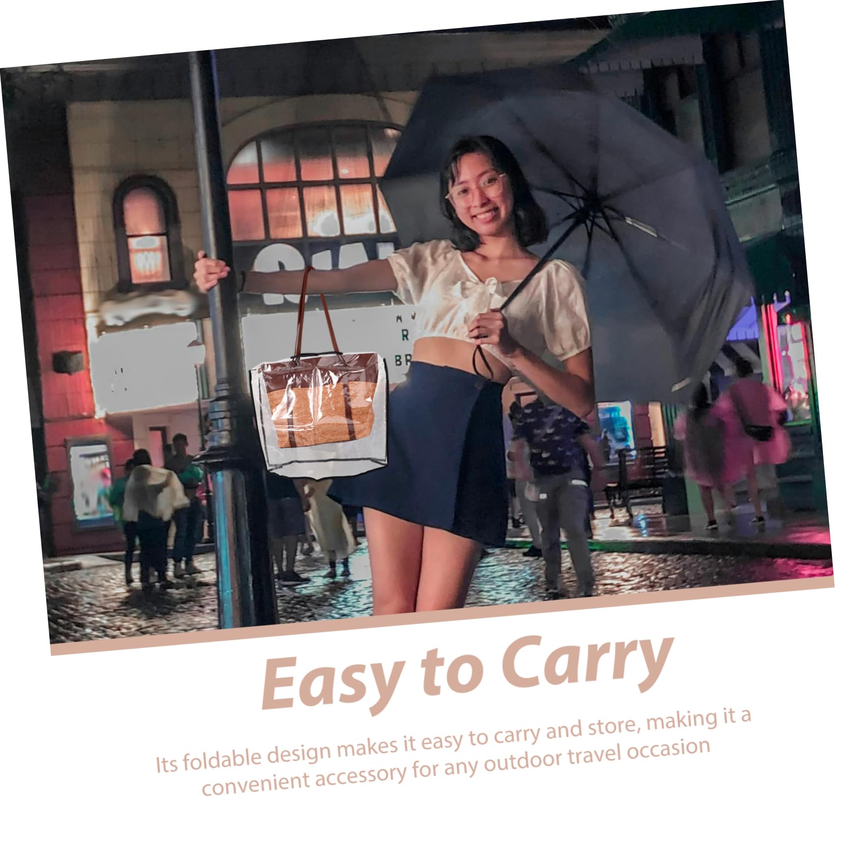 BESPORTBLE Impermeabile da Borsetta Trasparente Tuta Antipioggia Cerata Antipioggia Copri Borsa Impermeabile Antipioggia per Borsa Impermeabile Tote Fornitura di Borsa PVC