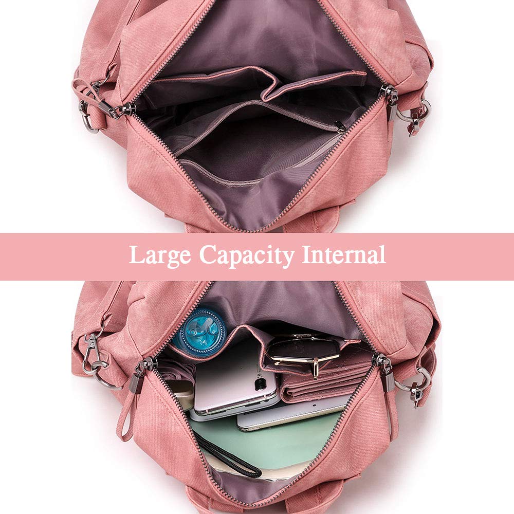 UBAYMAX Zaino Donna Casual alla Moda, Borsa Zainetto in PU Pelle, Daypack Multifunzione per Scuola/Lavoro/Viaggio/Shopping/Uso Quotidiano, Zaino Multi-Tasca con Design Versatile