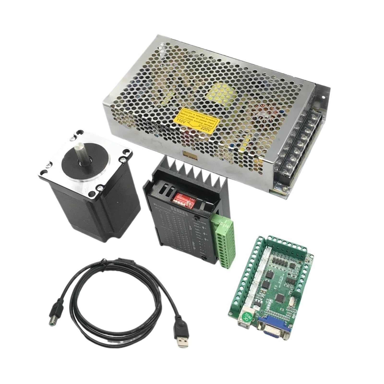 MUYTQAERG Stepper Motor 1Axis Nema23 57mm Driver Kit 1.2Nm 3NM 2 Phase 3A TB6600 350W Power Mach 3