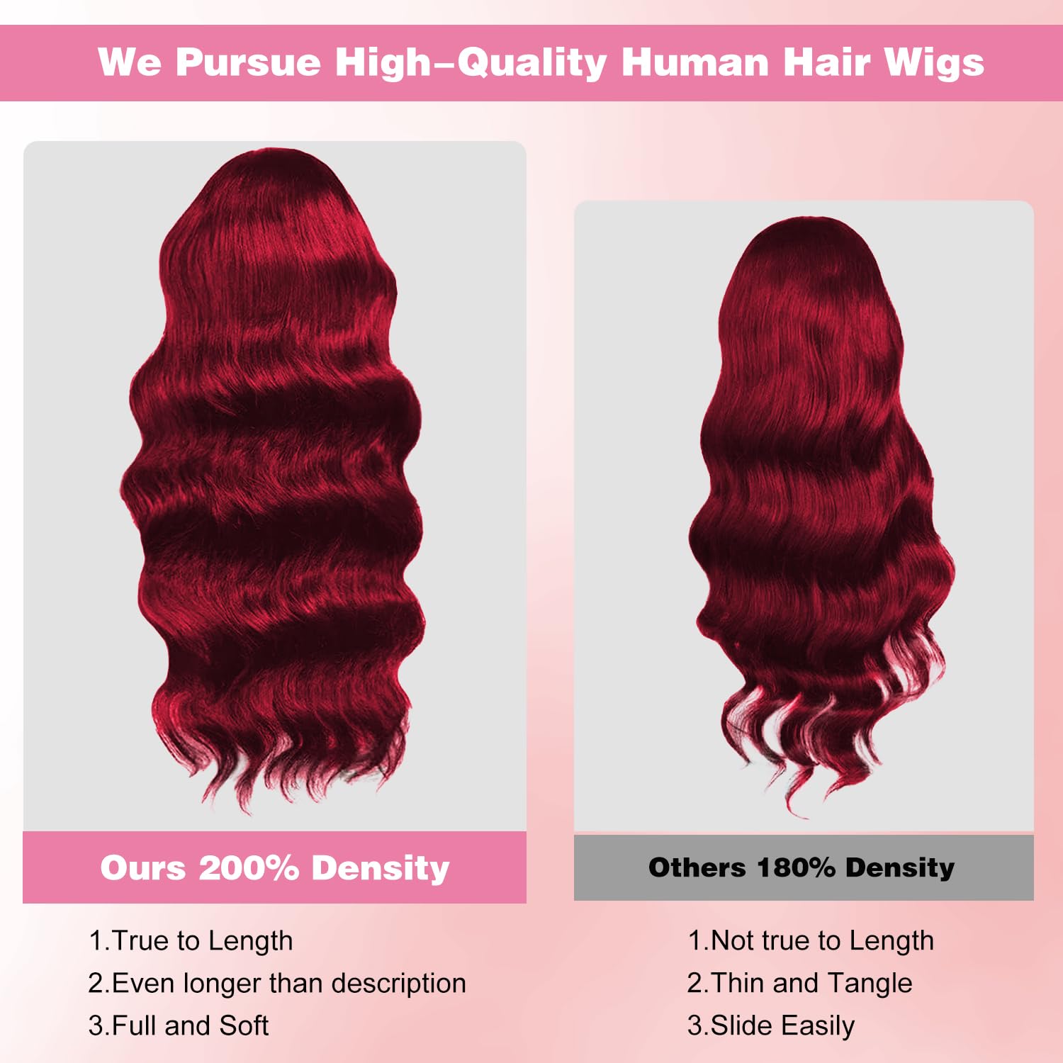 99j Burgundy Lace Front Wigs Human Hair 13x4 HD Body Wave Lace Frontal Wigs Human Hair Pre Plucked 200 Density Wine Red Wig Real Human Hair Colored Wigs For Women 22 Inch