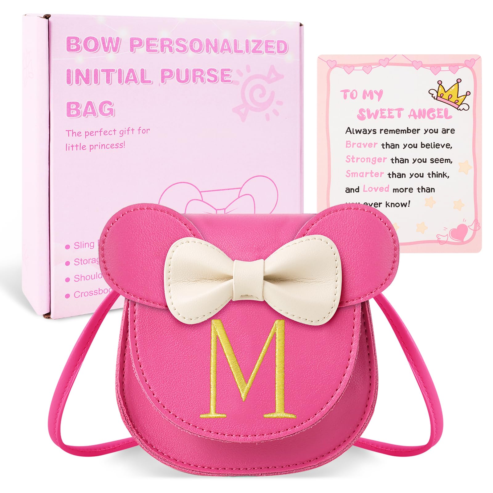izuzta Toddler Purse Kids Wallets for Girls 1 2 3 4 5 6 7 8 9 Year Old Birthday Gift Cute Mini Mouse Purse Crossbody Purse