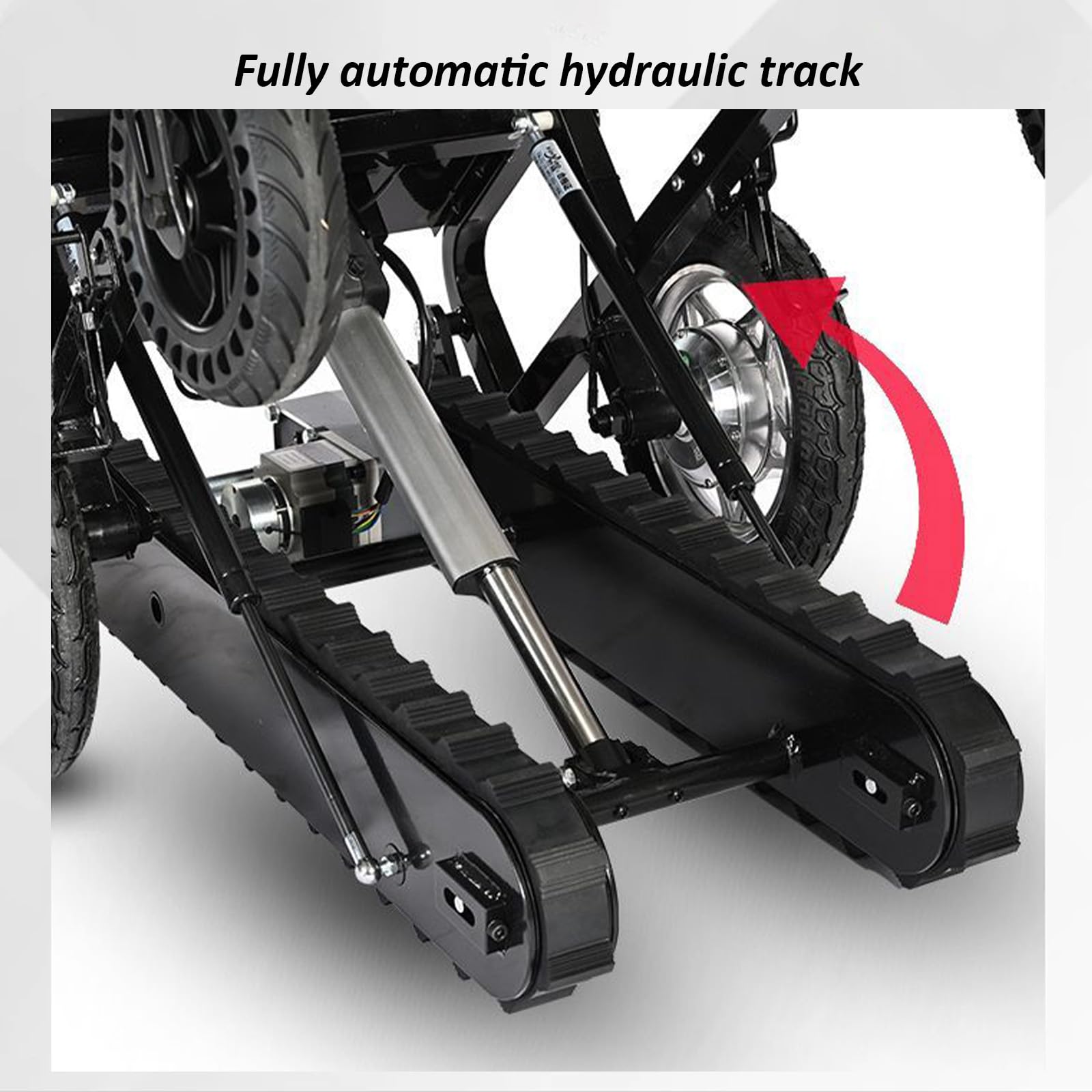 Silla de Ruedas Eléctrica Plegable para Subir Escaleras,Silla de Ruedas para Subir Escaleras,Silla de Ruedas Eléctrica Todo Terreno Controlada a Distancia,Tres Motores,Subir y Bajar Escaleras