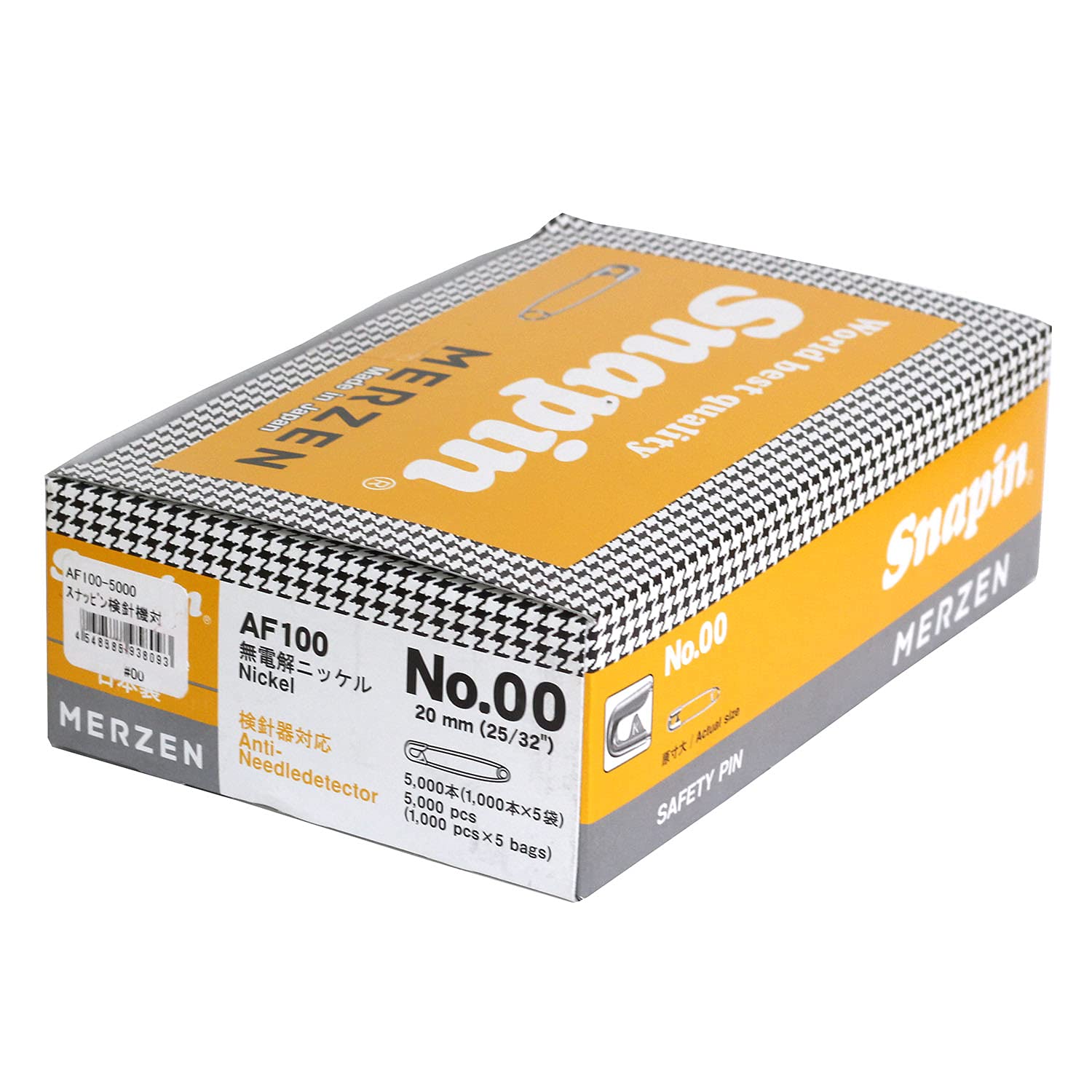 Amazon.co.jp: MERZEN 検計器対応 【お徳用】スナッピン 安全ピン