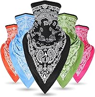 Vista 6 de Pañuelos para la cabeza, secado rápido, protección UV, resistente al viento, multifuncional, estampado de cachemira