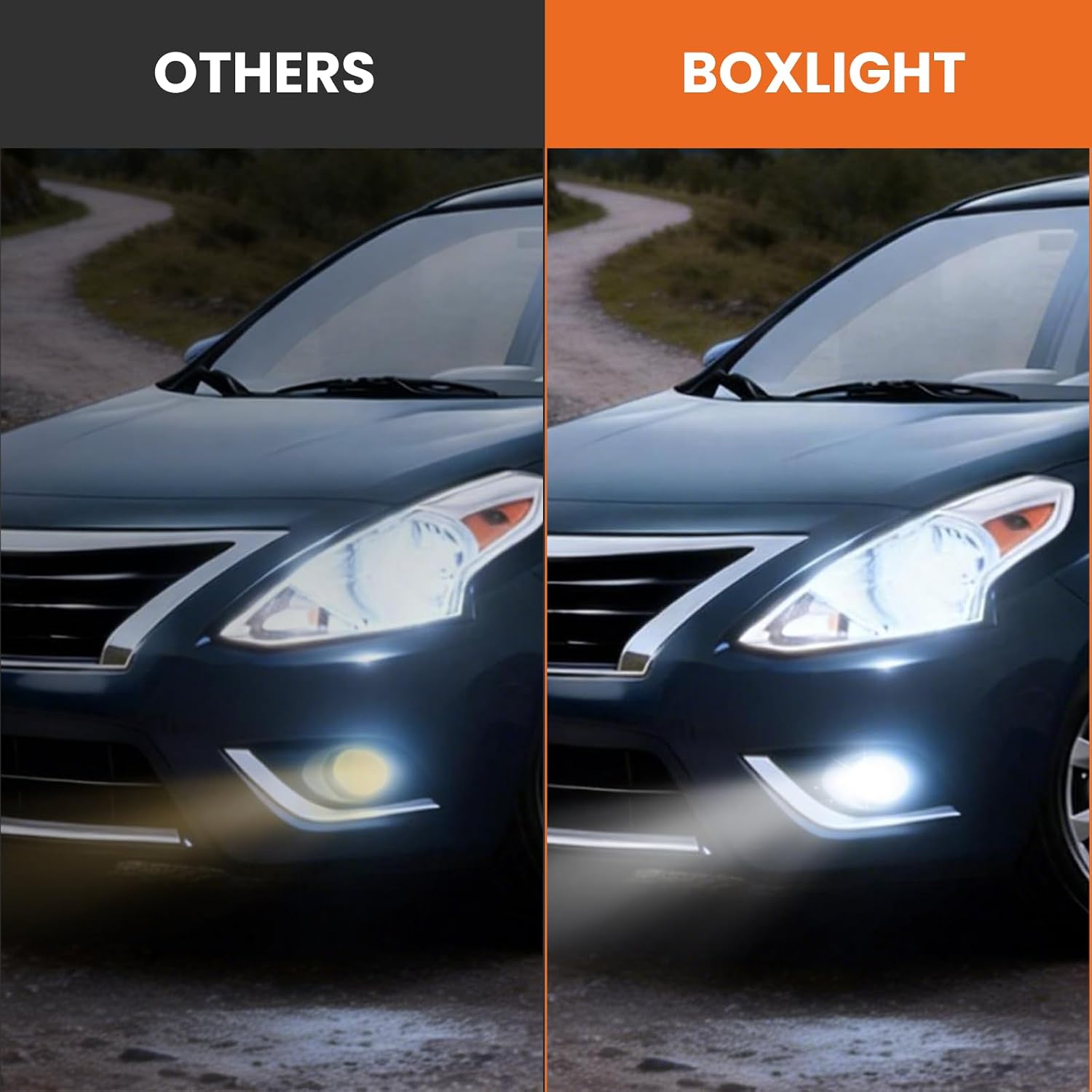 LED Fog Lights Compatible With 2015-2019 Sunny/Versa Sedan Front Bumper Lamps Driving Fog Lamps Clear Lens Left Driver and Right Passenger Side