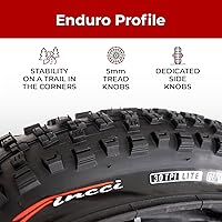 Vista 3 de Fincci Neumático plegable de bicicleta de montaña de 27,5 x 2,35 60-584 30 TPI para bicicleta híbrida Enduro MTB