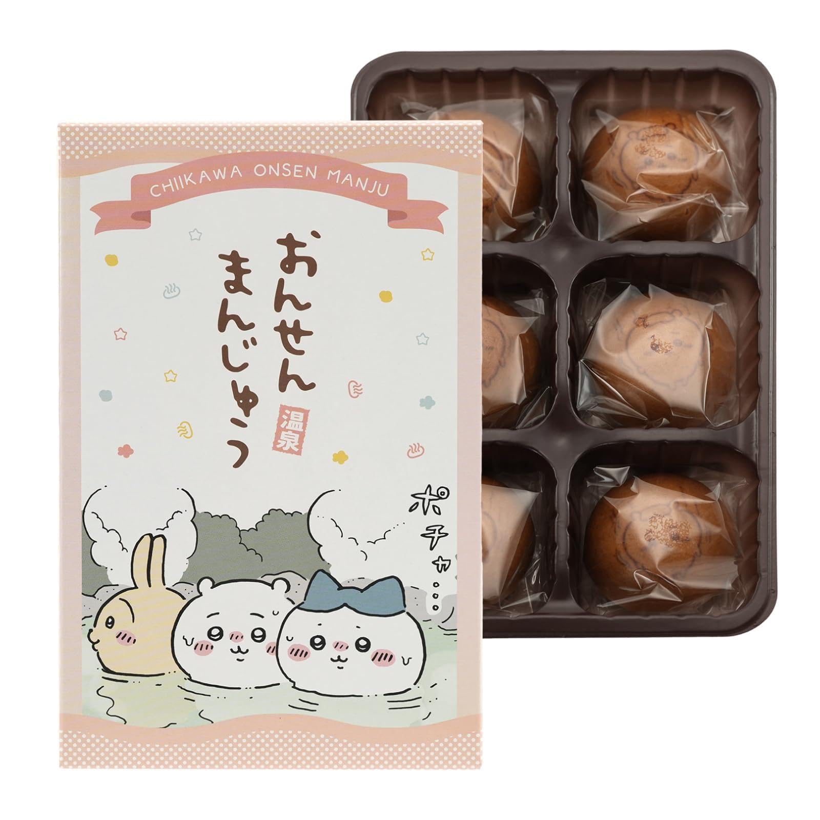 Amazon.co.jp: 長登屋 ナガトヤ ちいかわ温泉まんじゅう 6個入 : 食品