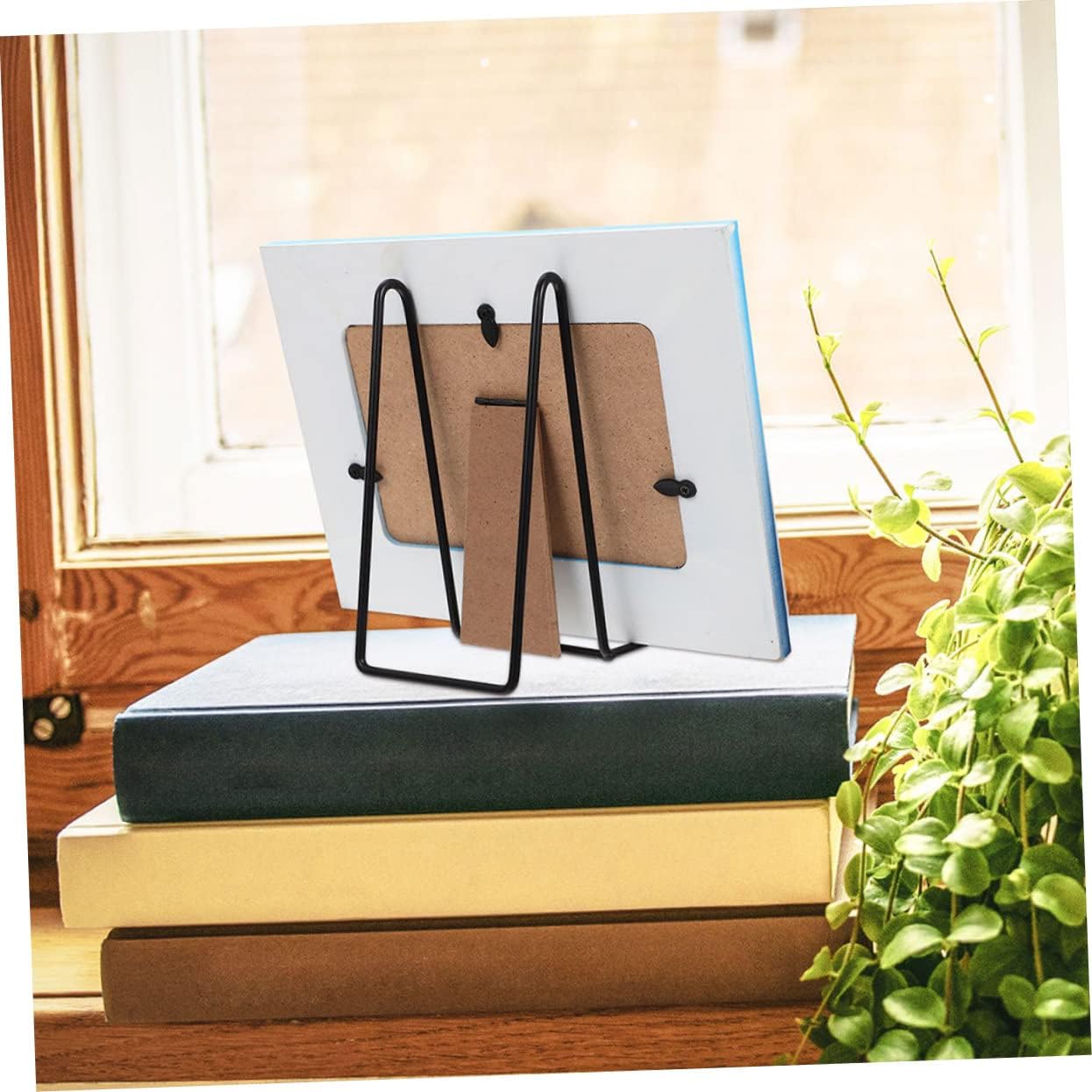 GARVALON 5pcs Desktop Plate Stands for Displaying Photo Frames Jewelry Artworks Holders for Living Room Office and