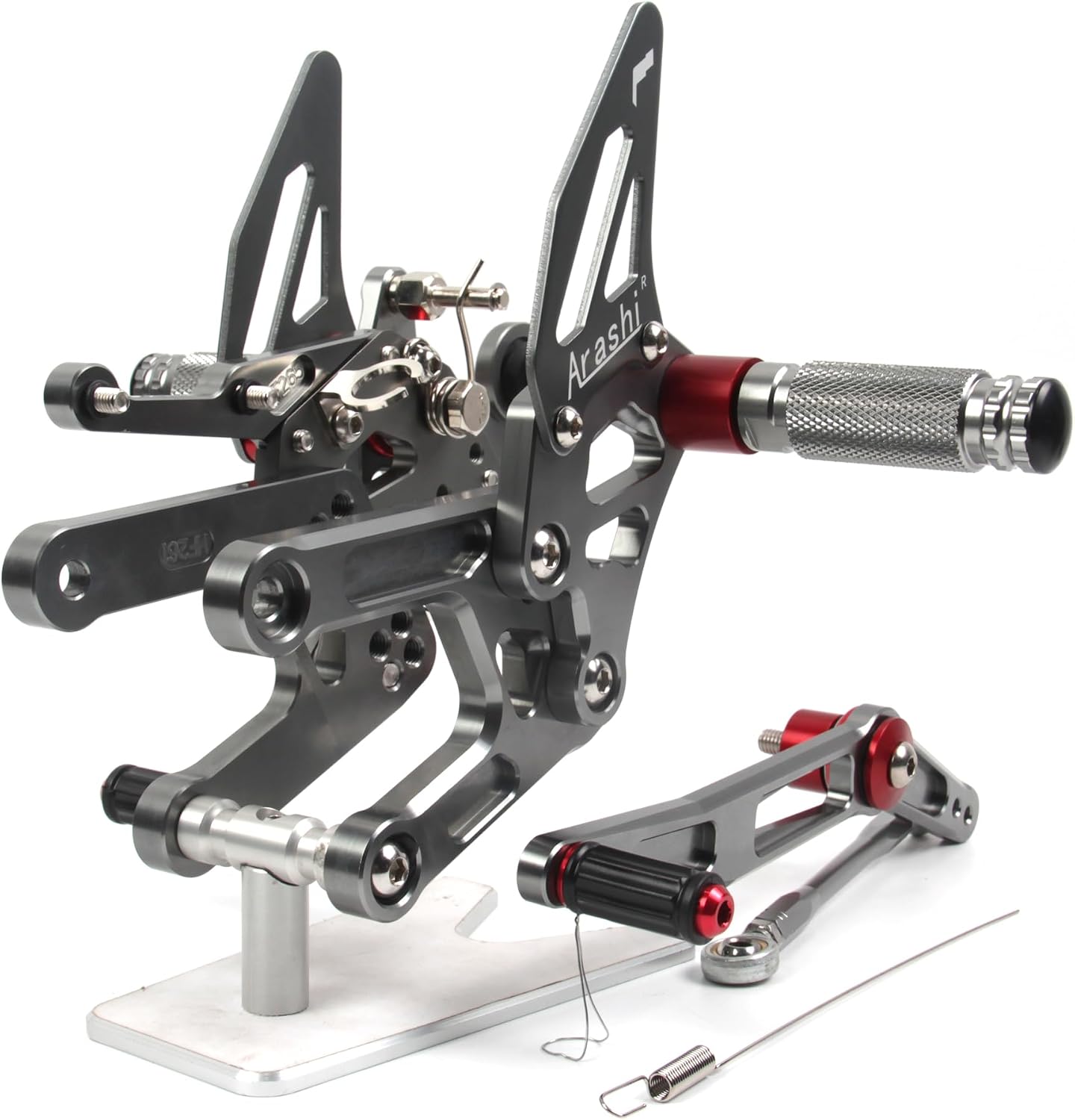 Adjustable Rearsets for Yamaha YZF R6 2024-2025, Motorcycle Accessories Parts Gray
