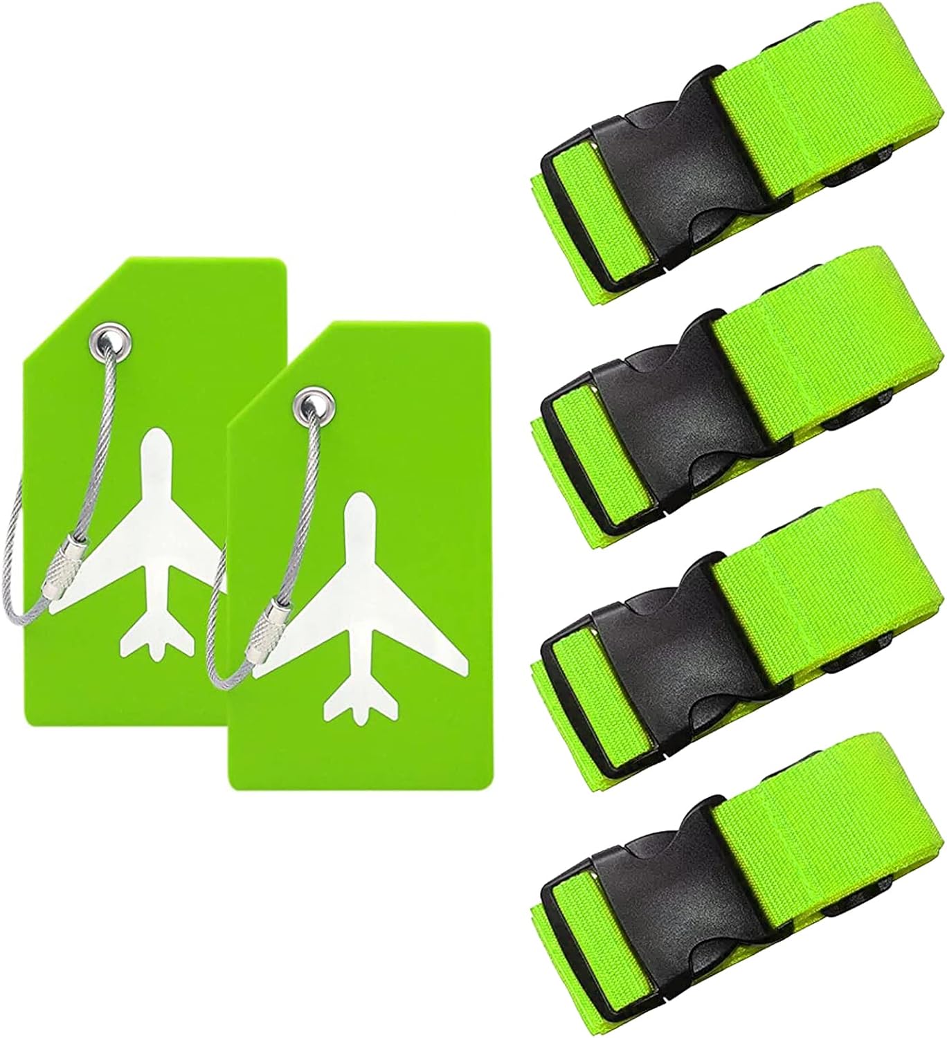4 Pcs Luggage Straps for Suitcases, Suitcase Straps Adjustable Luggage