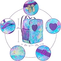 Vista 3 de 18 Inch Doll Carrier Backpack - Blue and Purple Tie-Dye Style Travel Set with Accessories