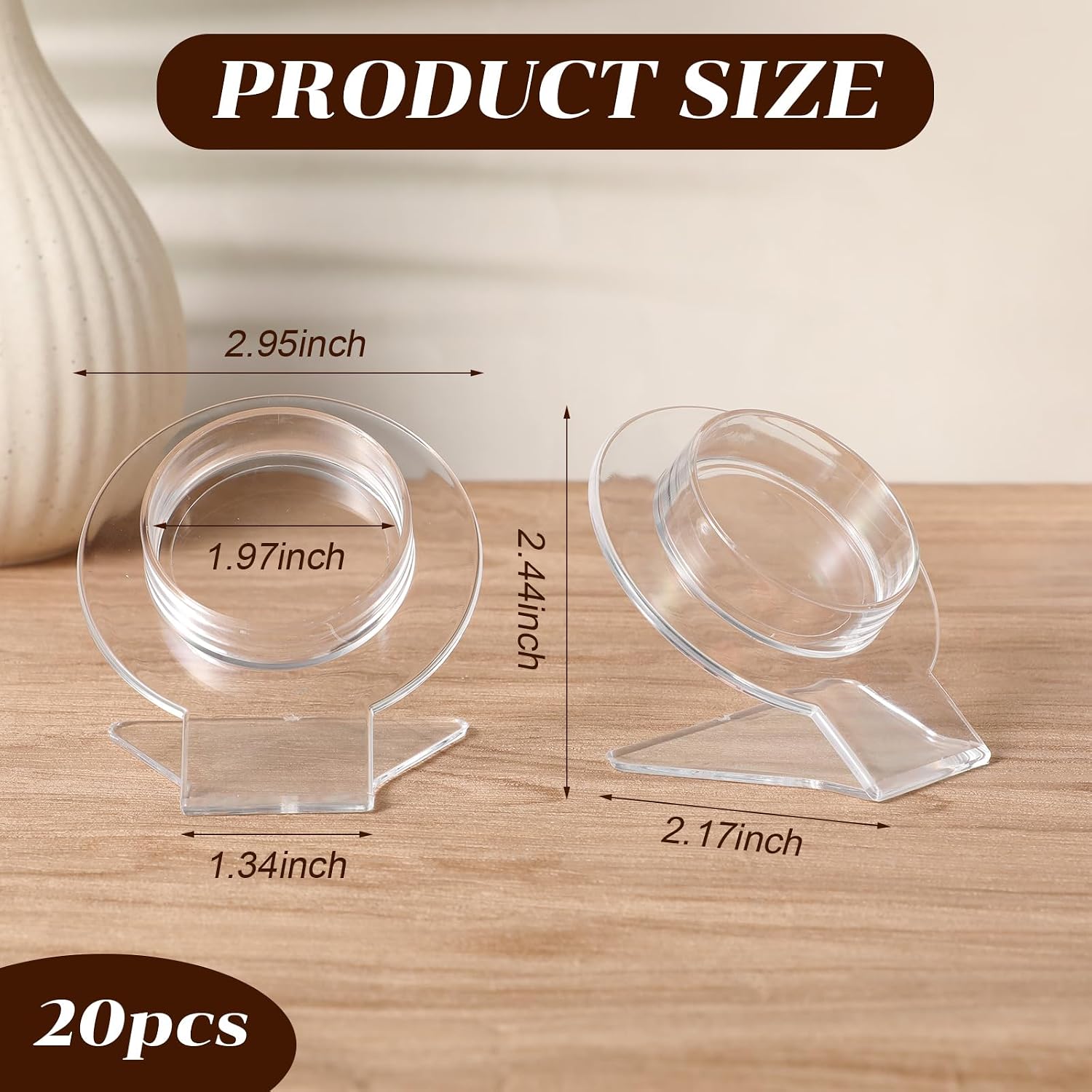 20 Pcs Acrylic Bracelet Display, Clear Bracelet Display Stand, Bracelet Display Stand For Vendors, Bracelet Holder Bangles Organizer For Store, Showcase And Home Storage