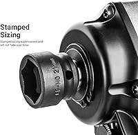 Vista 7 de Capri Tools Dado de impacto corto de 1 pulgada, transmisión de 1/2 pulgada, 6 puntos, SAE