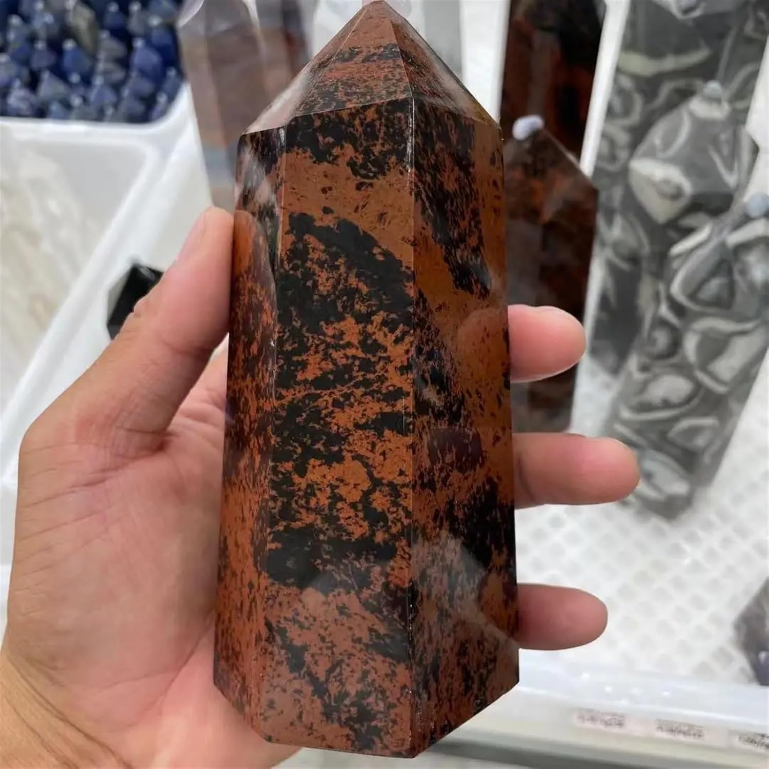 AtkitS Beautiful Natural Crystal Wand Home furnishings (Size : 1000-1100g)