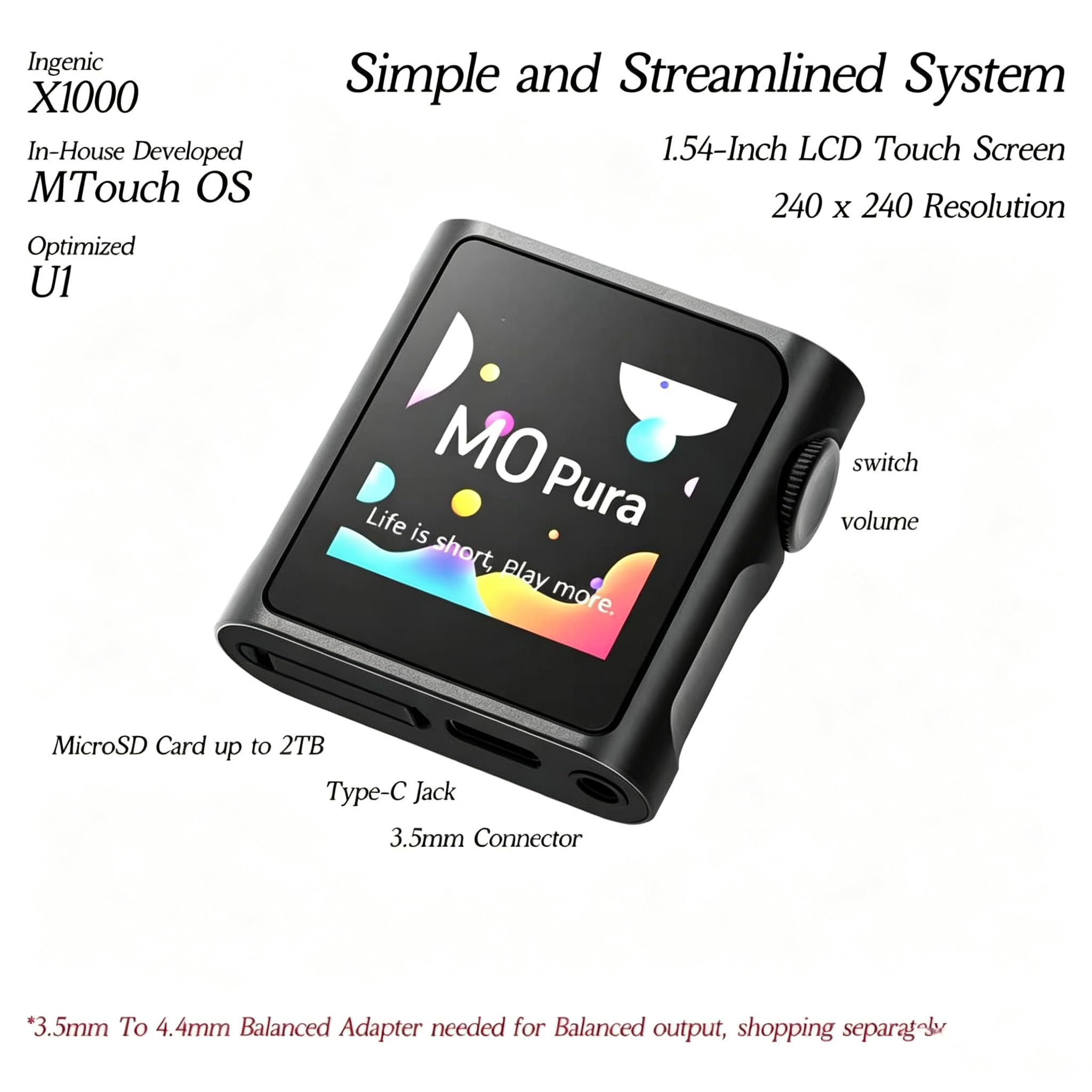 Amazon.co.jp: SHANLING M0 Pro ハイレゾ MP3 ミュージックプレーヤー