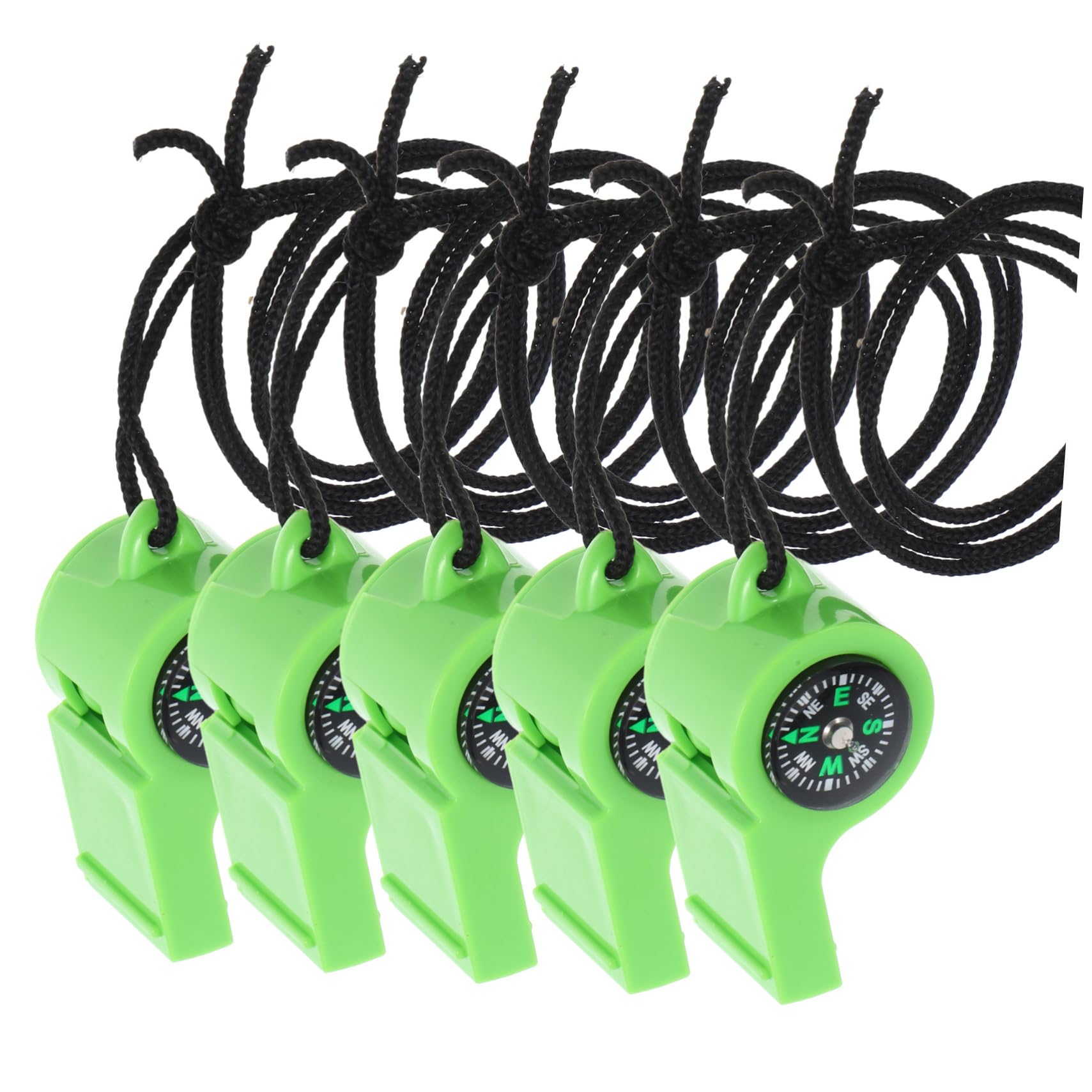 HOLIDYOYO Abs Material Sports Whistle Lanyard 5pcs Referee Whistle for Boys and Girls School Meetings Training