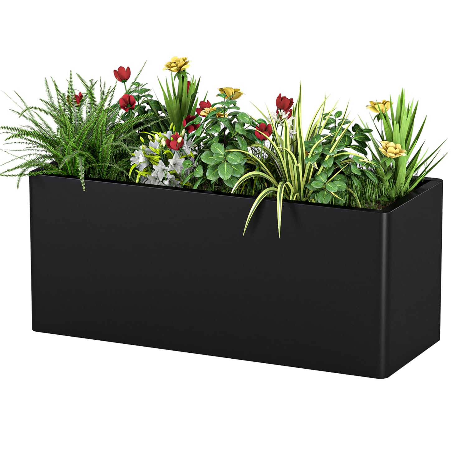 Photo 1 of Easthope Metal Planter Box Black 38" L x 15" W x 16" H