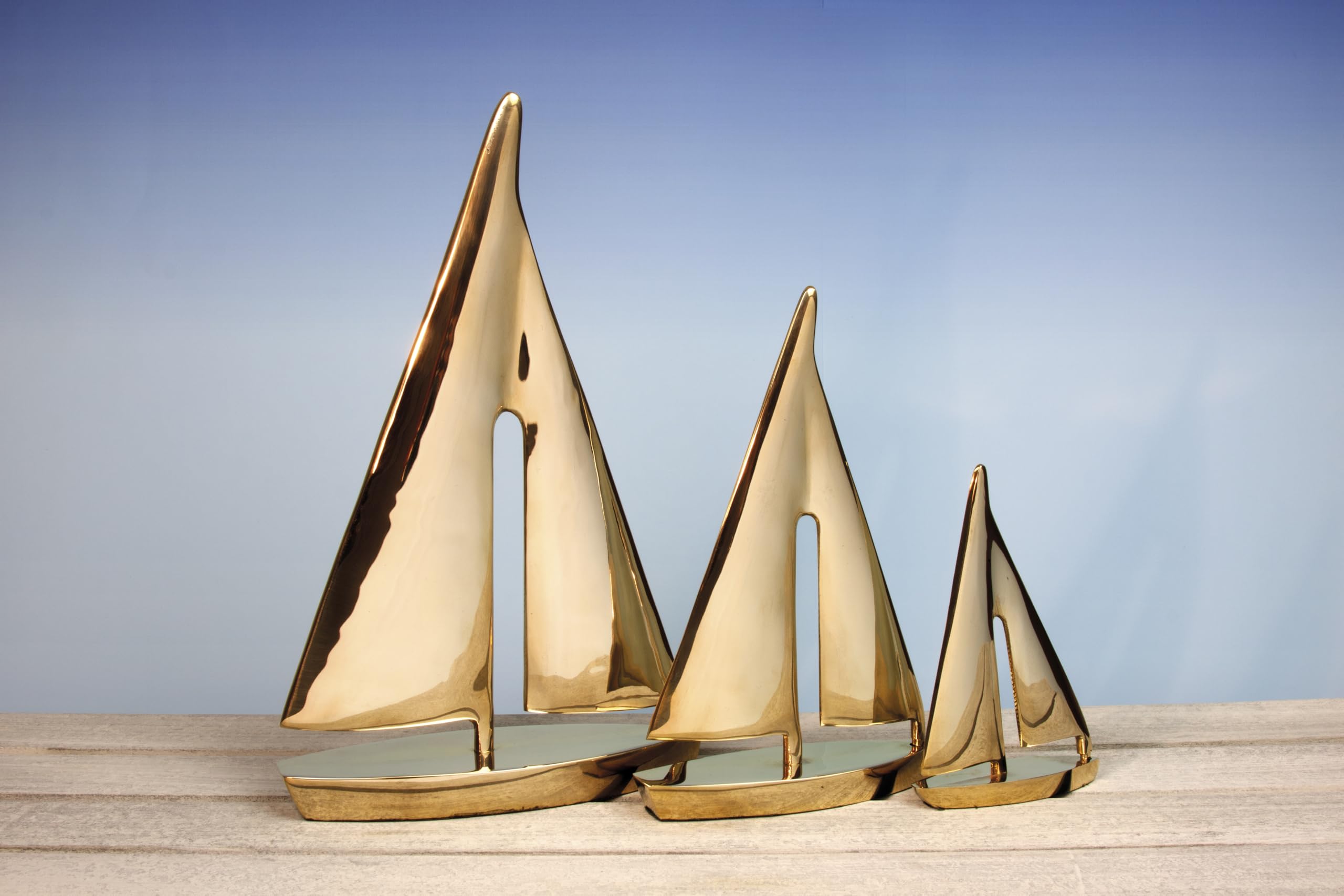 Nauticalia Brass Yacht, 10x15cm, Gold
