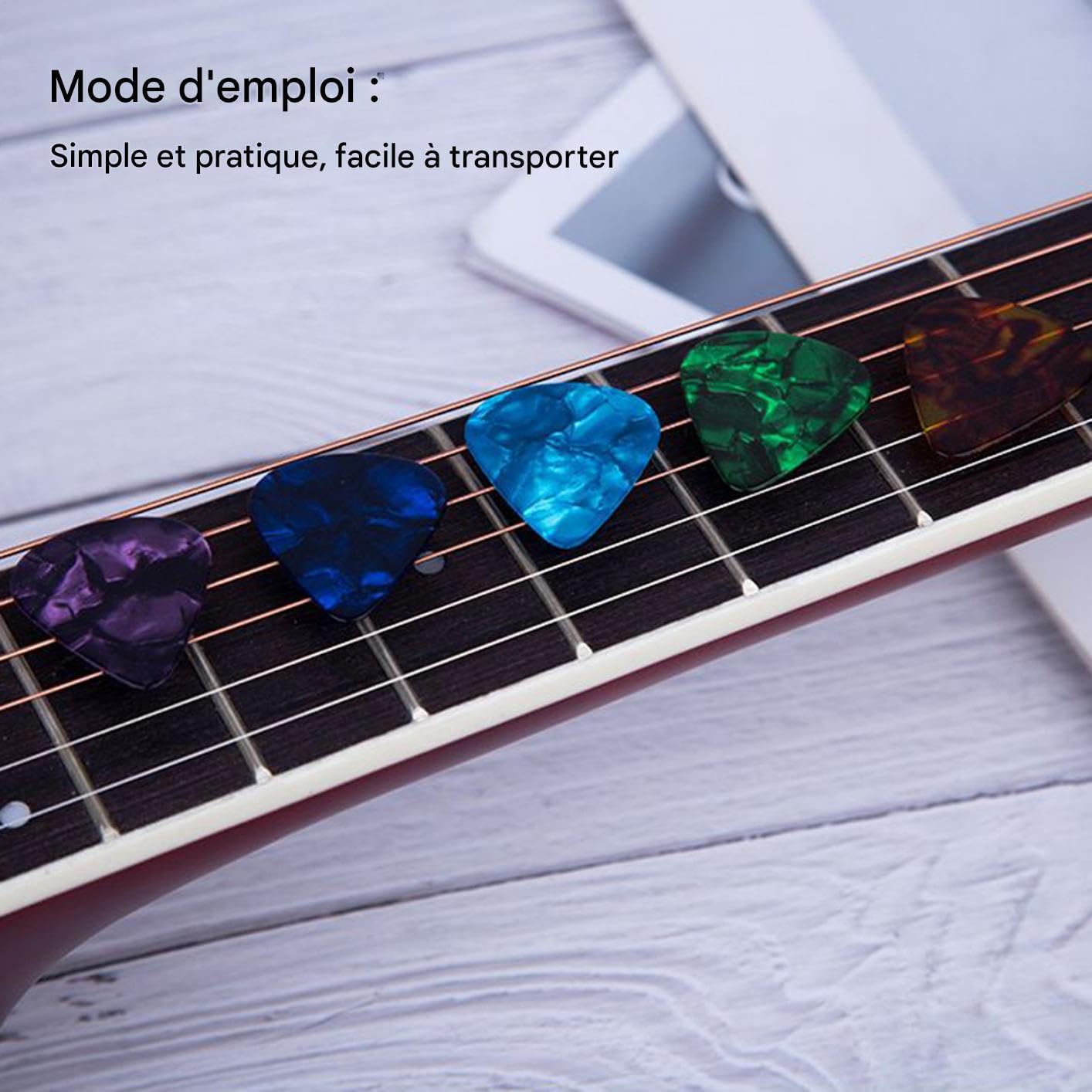 Plettri per Chitarra Plettri Antiscivolo | 120 Pezzi Colorati re 0,46 mm Sottile, 0,71 mm Medio, 0,96 mm per Chitarra , Strumenti a Corda, Mandolini e Bassi