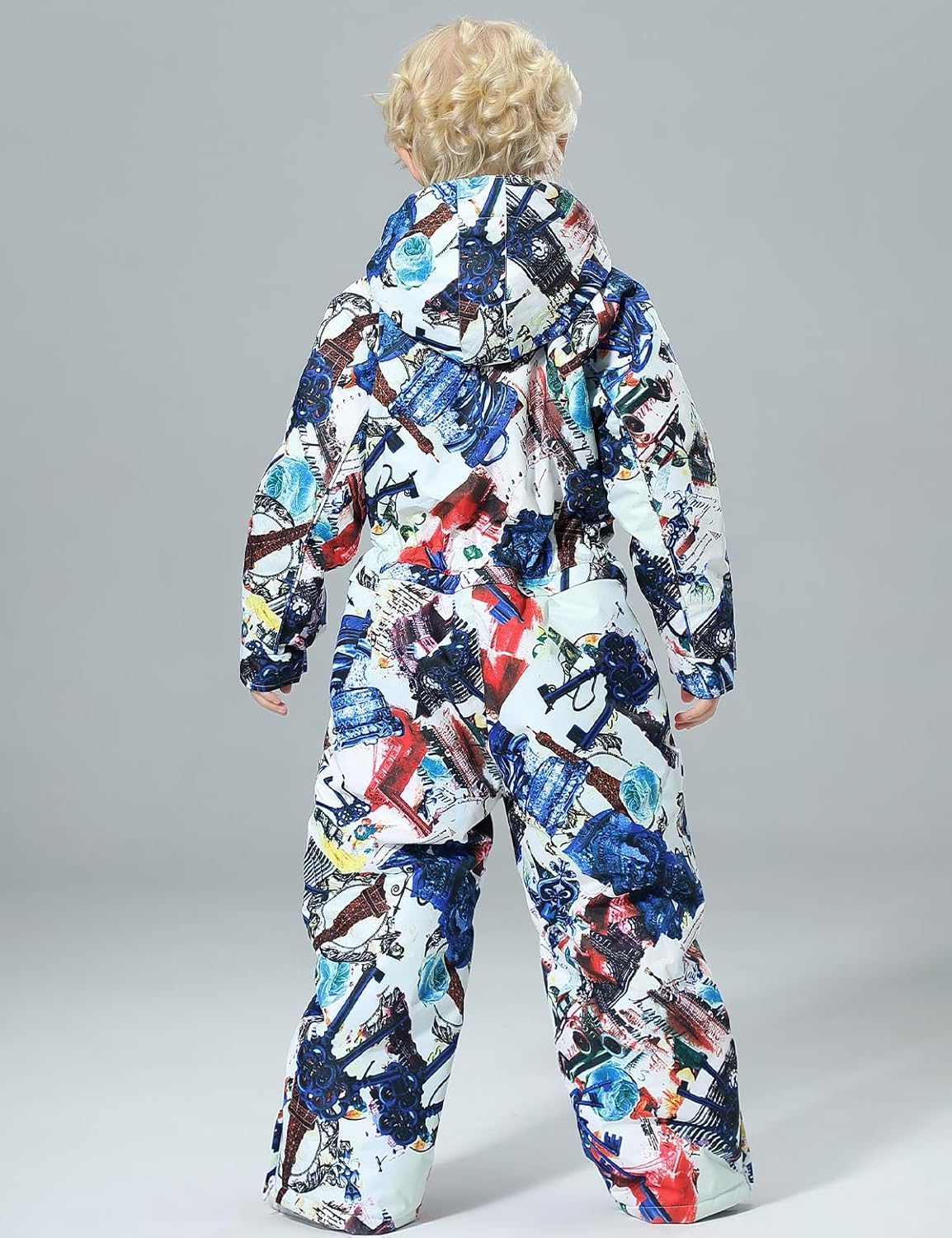 DOOK SNOW Boy and Girl's One-piece ski suit Winter Warm Snowsuits Kids Toddler Waterproof Outdoor Ski Suit Ski suit for kids - Image 7