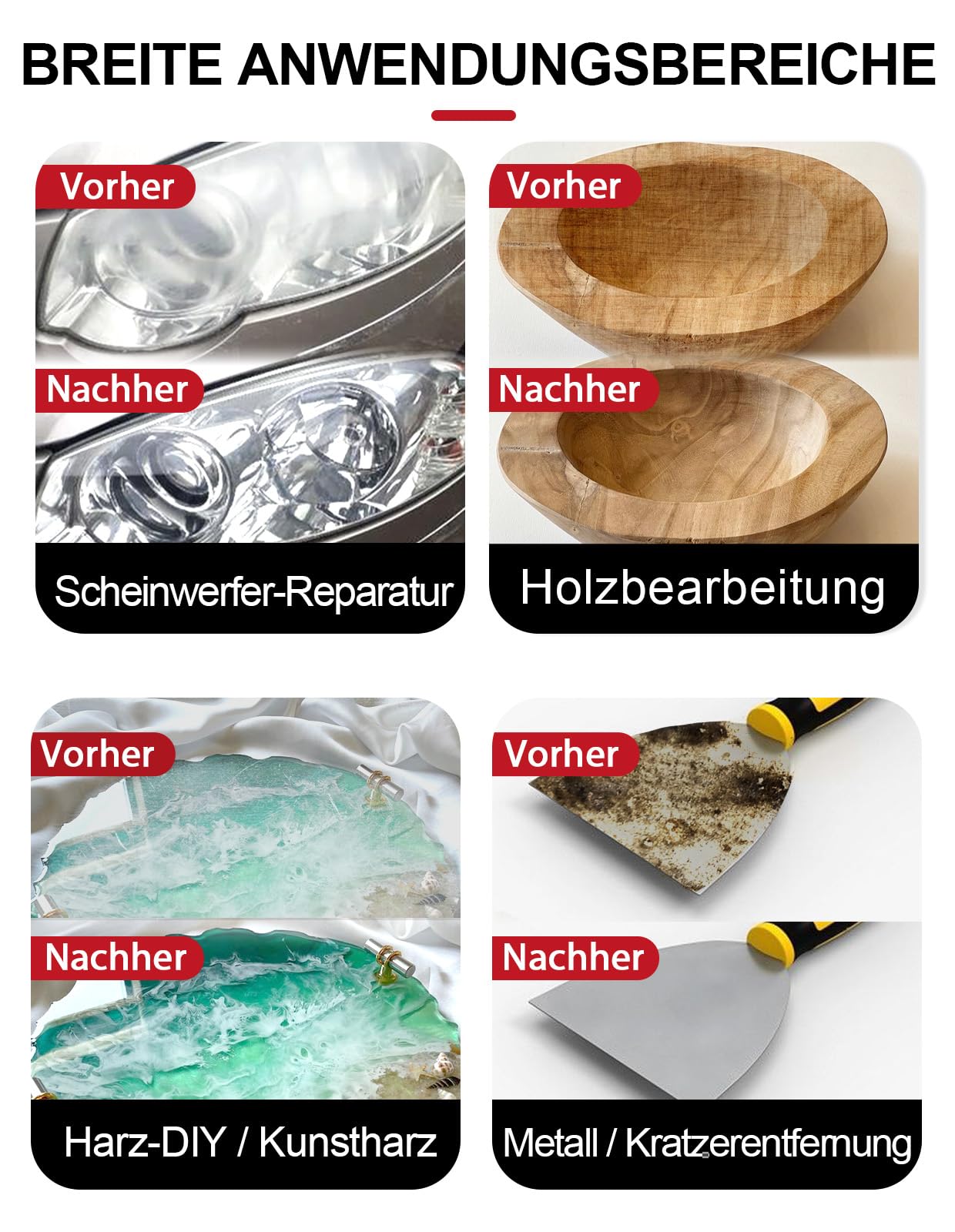 268 Stück Schleifpapier Klett 75mm, Körnung 80-5000 Scheinwerfer Aufbereitung Set- Polieraufsatz Akkuschrauber, Schleifaufsatz für Akkuschrauber, Auto, Holz, Scheinwerfer