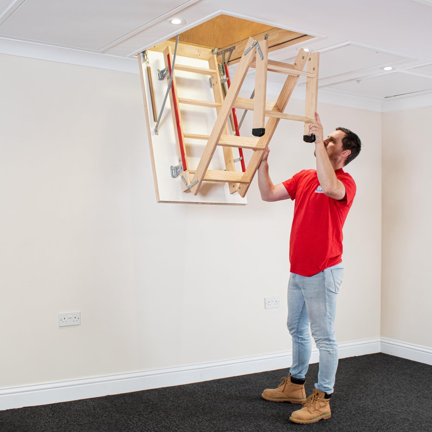 Dachbodenleiter von BPS Access Solutions, mit beidseitigem Handlauf (1100 x 545mm)