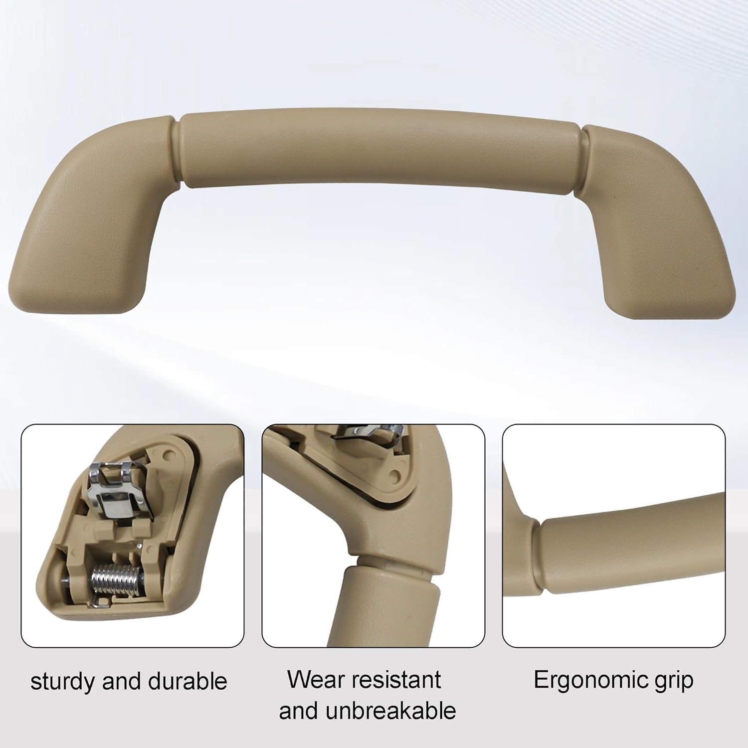 74610-30240 Front Interior Roof Grab Handle Pull Handle Front Fit for Toyota Camry 2006-2011 Replace 74610‑30240‑E0 Without Hook LH=RH Universal，Flaxen