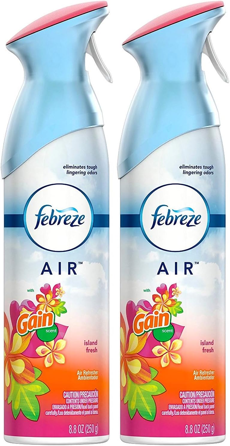 Air Freshener Spray - Gain Island Fresh - Net Wt. 8.8 OZ (250 g) Per Bottle - Pack of 2 Bottles