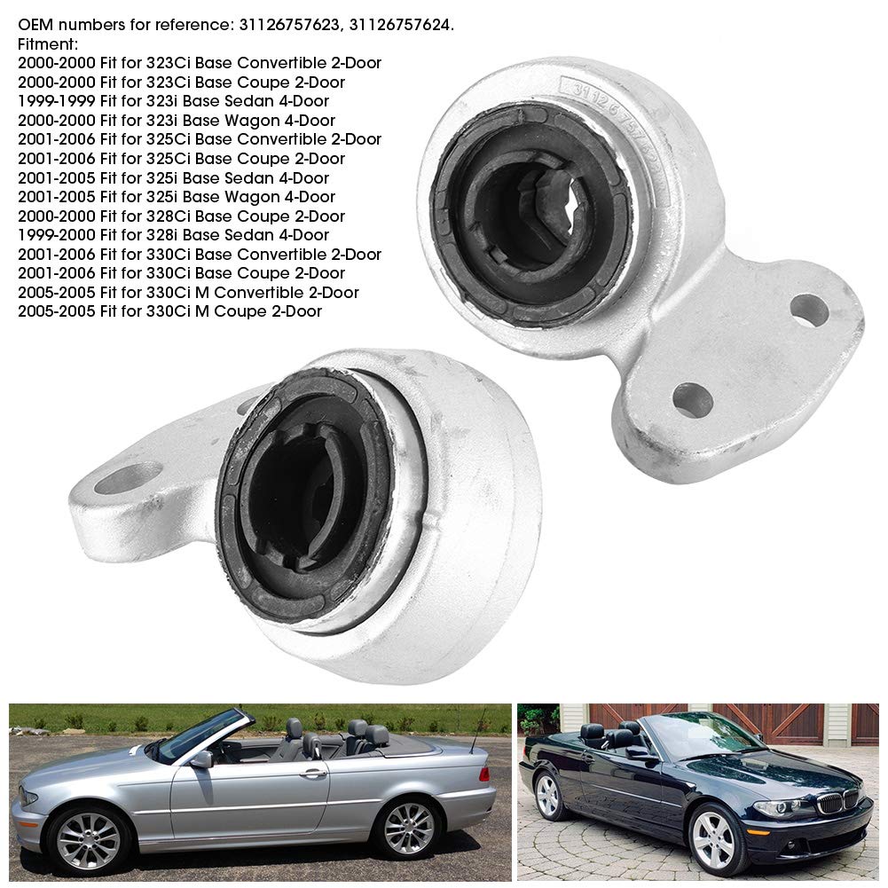 Tuleja Wahacza ze Wspornikiem Aluminiowy Zestaw Tulei Zawieszenia Przedniego 2 szt. OEM 31126757623 31126757624 dla 323Ci 325i 330i Z4 Wymiana