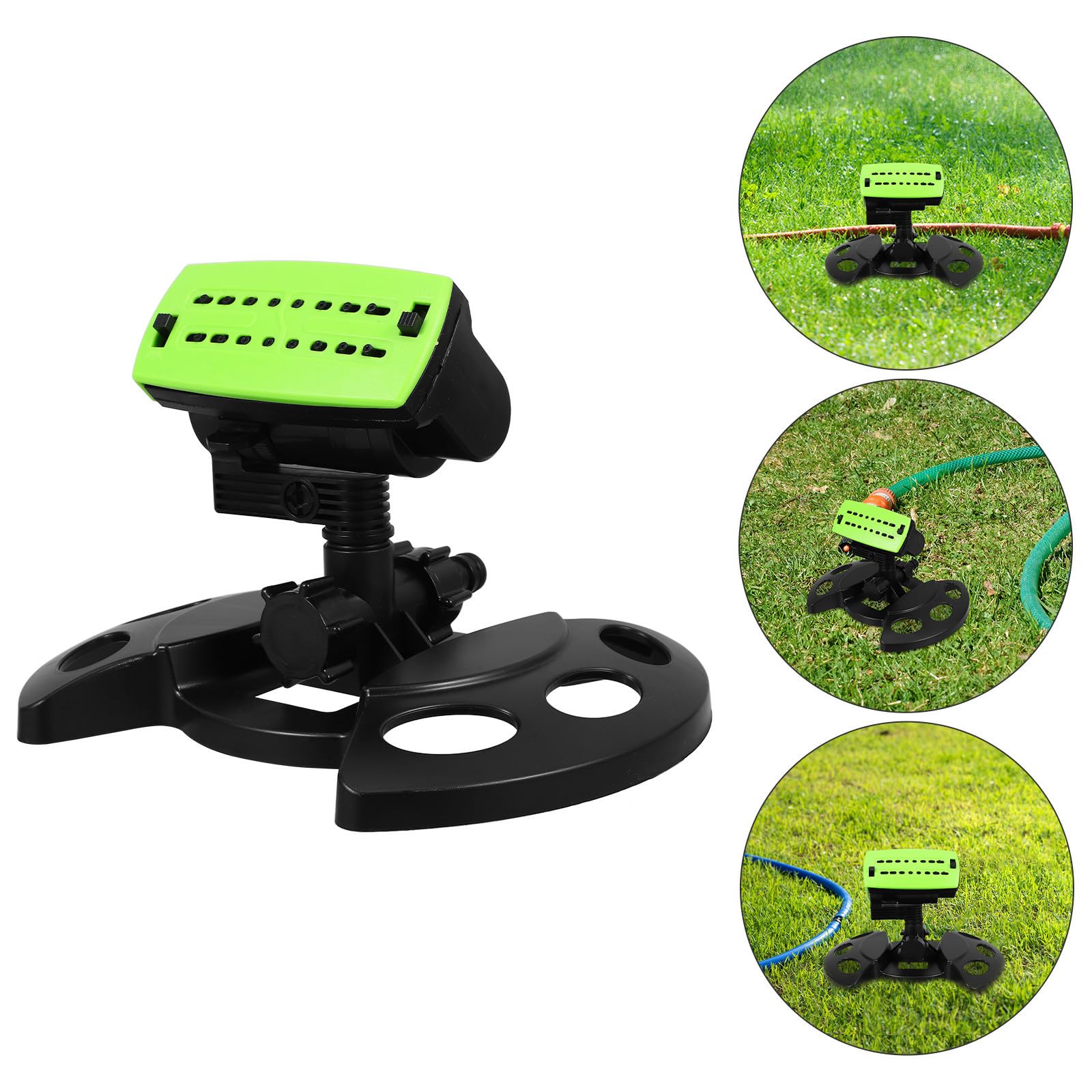 TOYANDONA Arroseur de Jardin Rotatif Automatique en Abs Noir, Système D'arrosage pour Pelouse et Arbres, Couvre Large Surface et Protège Les Plantes Délicates, pour L'irrigation