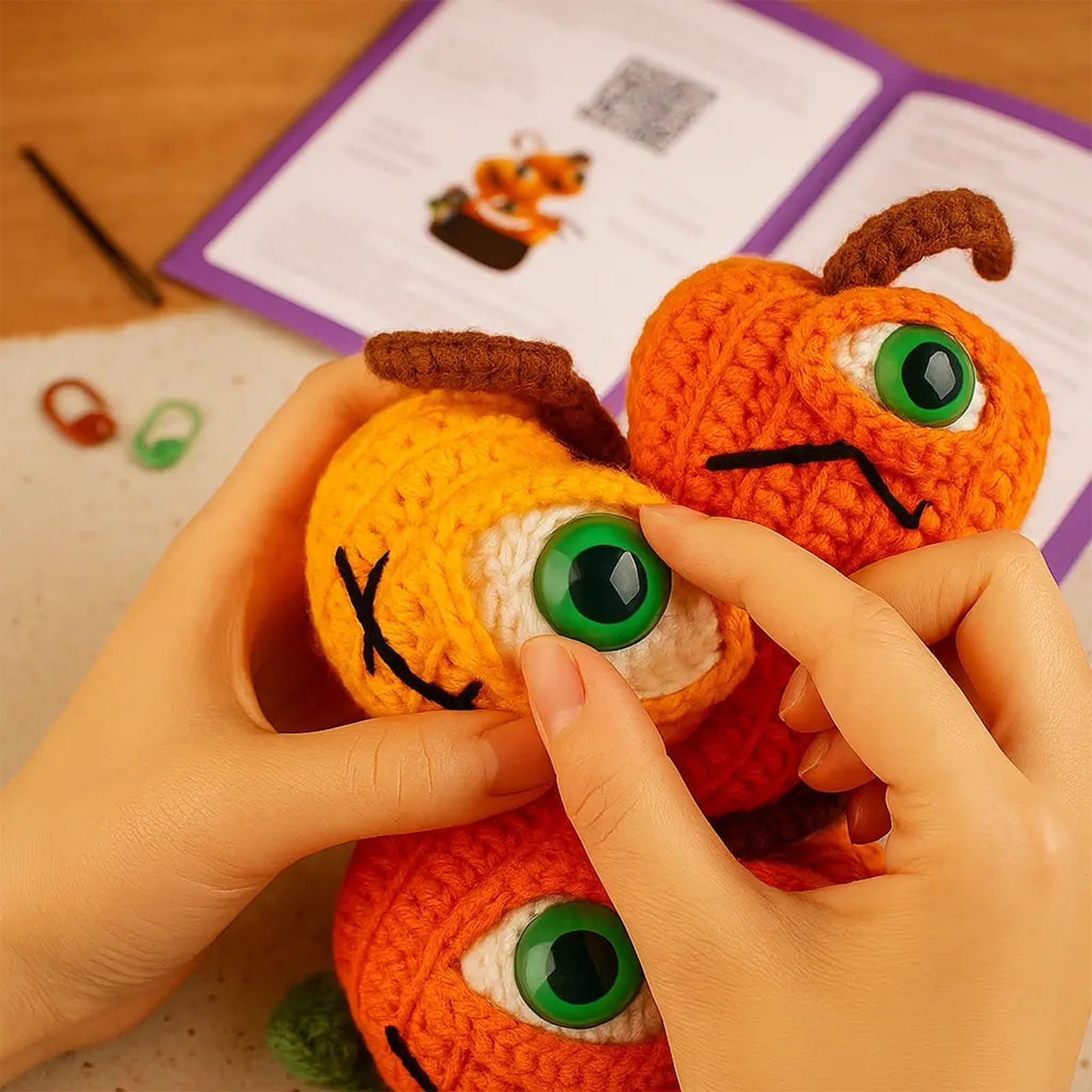 DIY Hak Sadzarka Halloween Amigurumi Dynia Złe Oko Lalki