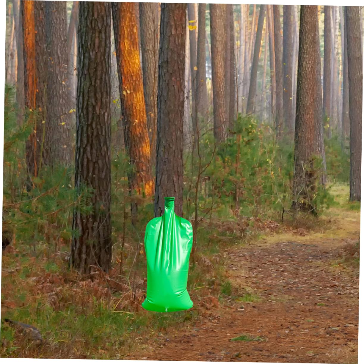 Sacco Irrigatore per Alberi 4 Gallon 2 Pezzi Verde Eva | Rilascio Lento, Doppia Uscita e Tubo Regolabile, per Arbusti e Alberi, Riutilizzabile Antiaging