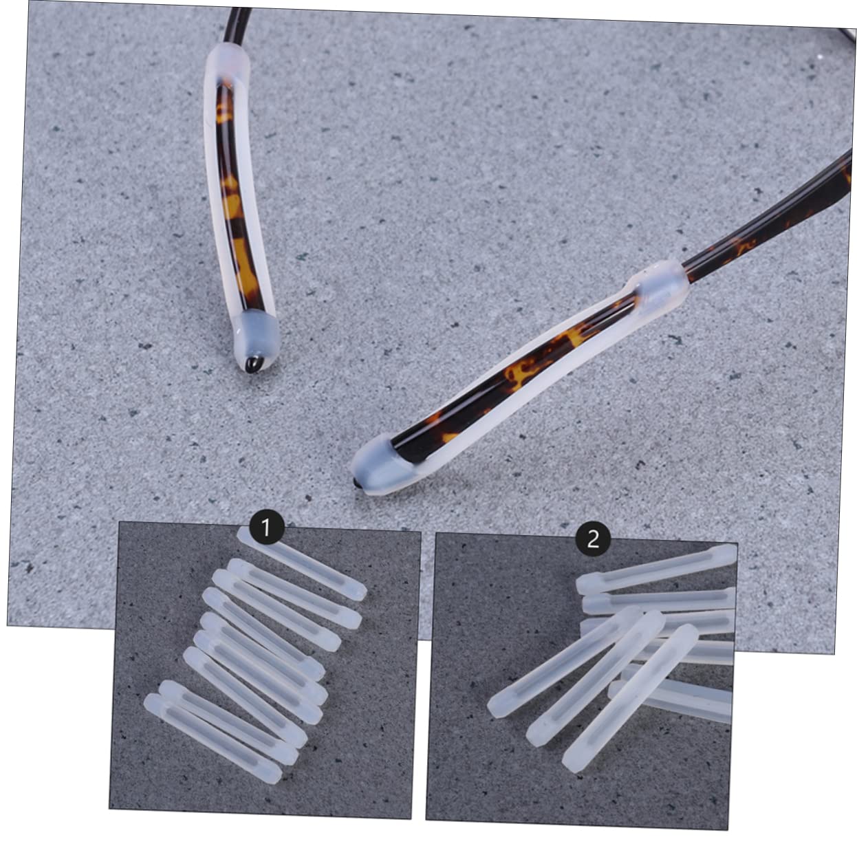 DOITOOL 10pares Funda Antideslizante para Gafas Protector de Orejas de Tapas de Silicona Fundas Patas Gafas Uso Diario Actividades al Aire